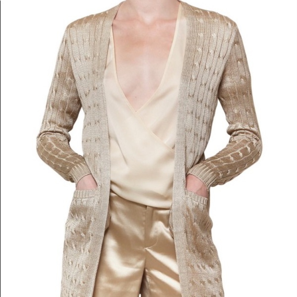 Ralph Lauren black label silk cardigan